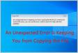 Fix An unexpected error is keeping you from copying the file Erro